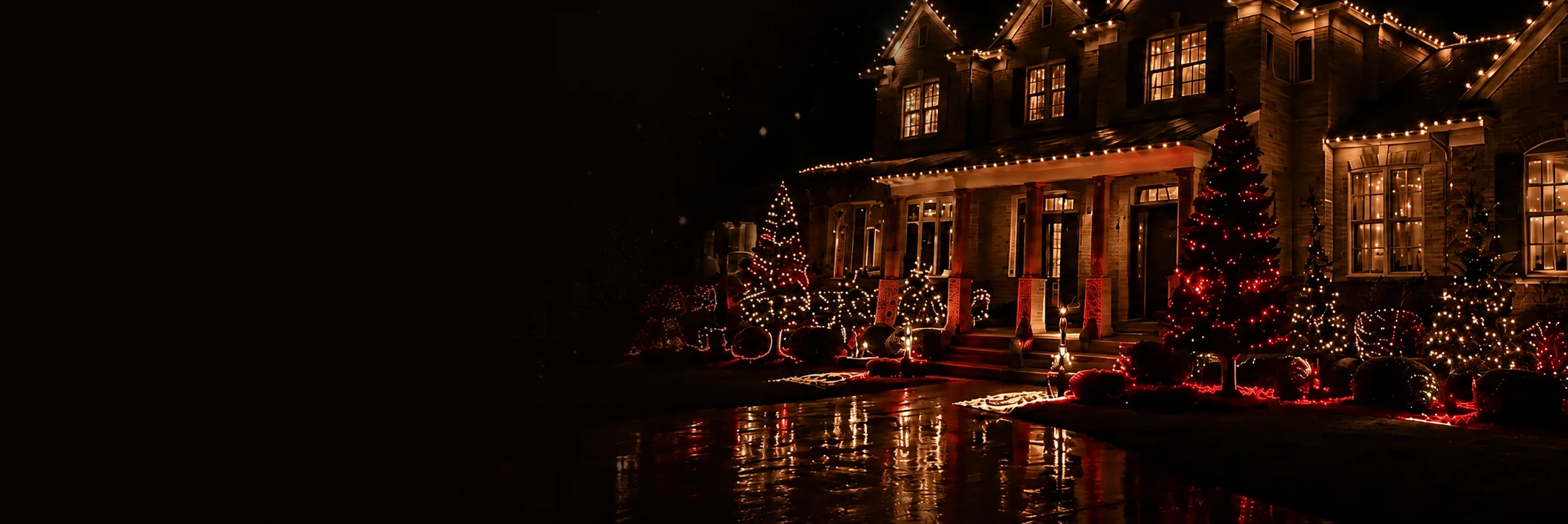 Beautifully decorated Christmas home