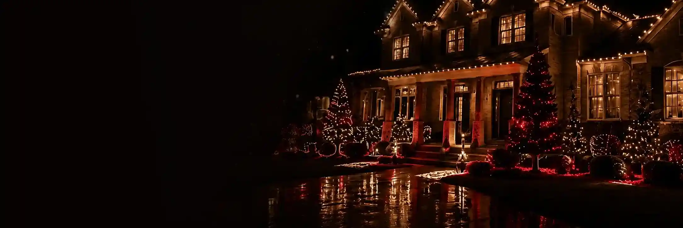 Beautifully decorated Christmas home
